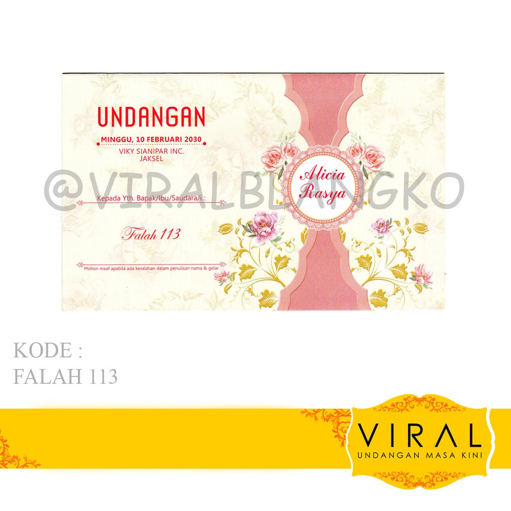 Blangko Undangan Falah 113 Harga Murah