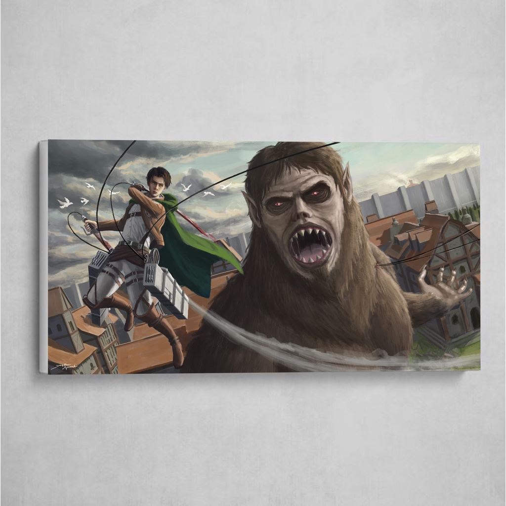 Poster Anime Art Print "Attack on Titan" LEVI ACKERMAN (2:1) Canvas