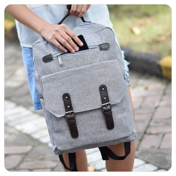 Best Seller Tas Punggung Backpack pria Kanvas tas Ransel pria Laptop import Ultimate Polo 108