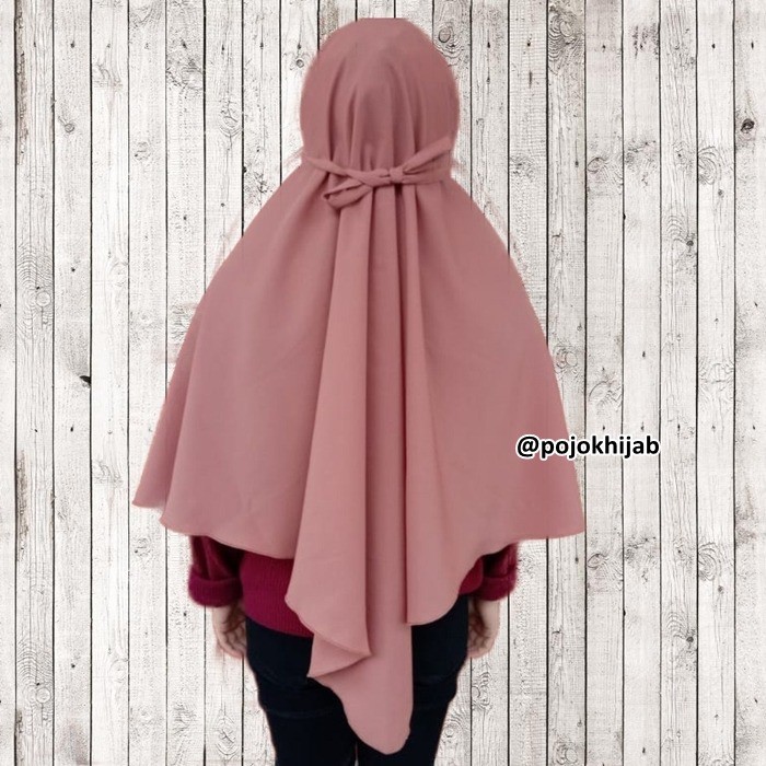 TERMURAH Jilbab Bergo Maryam Tali Non Pet Khimar Instan XL lebih panjang