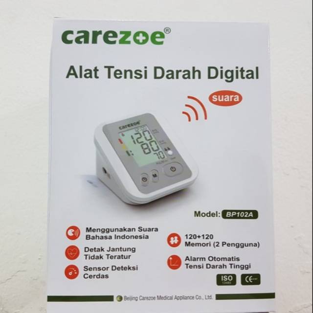Alat Tensi Darah Digital Lengan CAREZOE Fitur Suara New