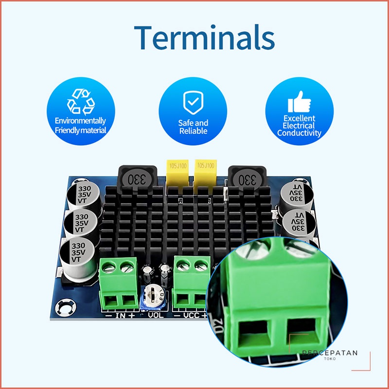 【XH-M542】 Papan Penguat Daya Digital Mono 100W 【TPA3116D2】 Papan Penguat Audio Digital 12-26V