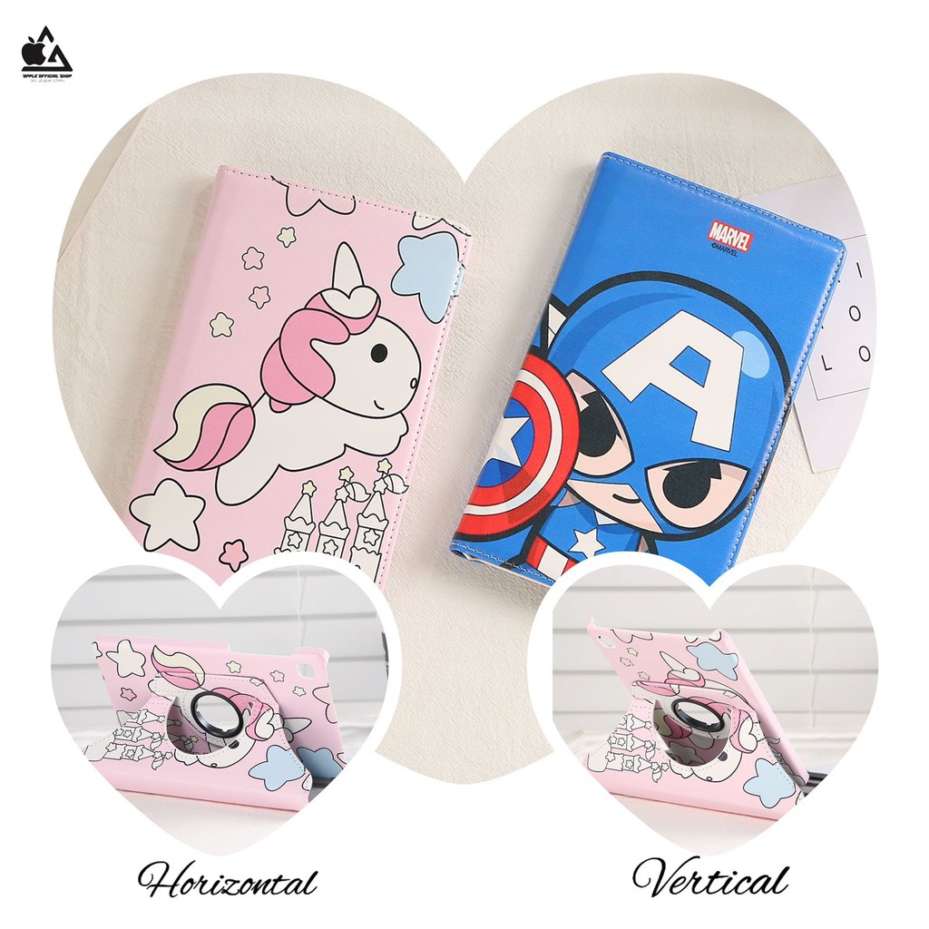 Book Cover Motif Super Hero Disney SAMSUNG TAB A8 10.5 2022/ X205 TAB S8+ 5G 12.4 TAB S7 FE 5G 12.4 TAB T295  TAB A8 2019 t225  a7 lite s6 lite TAB P205 /A8 S PEN TAB T505 /A7 10.4 2020  Sarung Rotary Motif Super Hero Kartun Disney