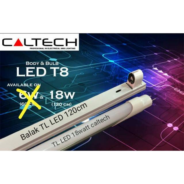 Body / Balak Lampu TL LED 18 Watt Caltech