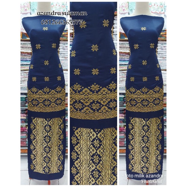 bahan baju kurung bordir suji songket khas bukittinggi padang