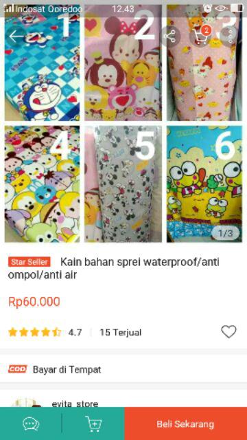 Kain Bahan Sprei Waterproof/anti Ompol/anti Air