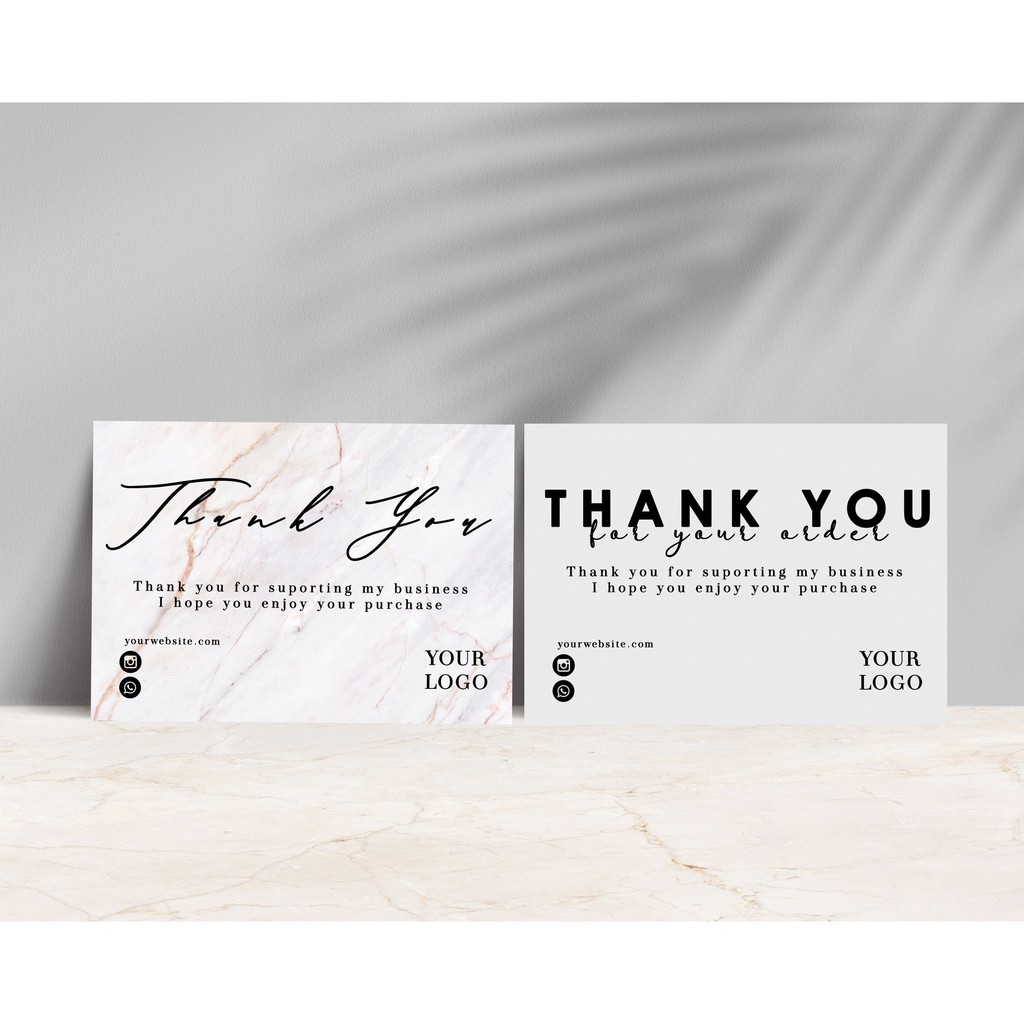 

Thank Card Olshop / Thanks Card / Kartu Ucapan Terima Kasih/ Kartu Souvenir - Gray