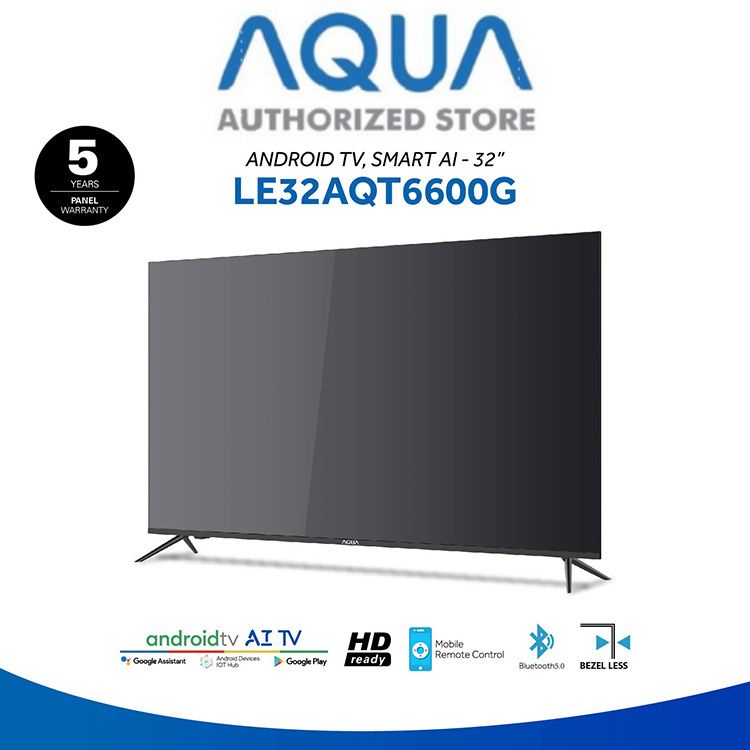 AQUA JAPAN LED SMART TV ANDROID 32AQT6600 32 INCH USB MOVIE HDMI HD [INSTANT]