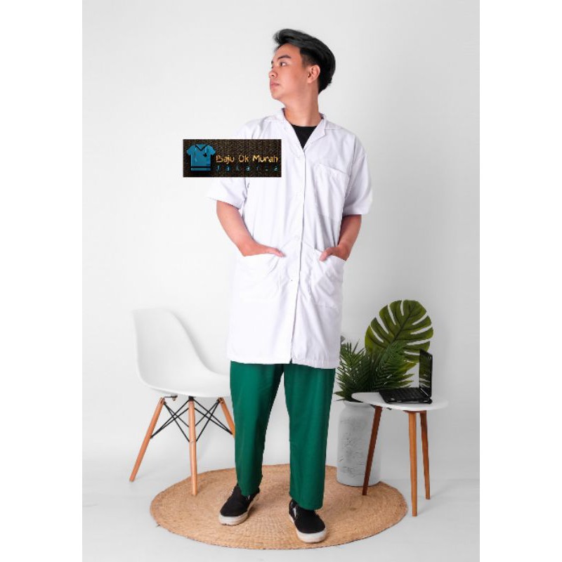 Jas Laboratorium / Jas Lab / Lab Coat /Jas Lab Sma /Jas Lab Kuliah