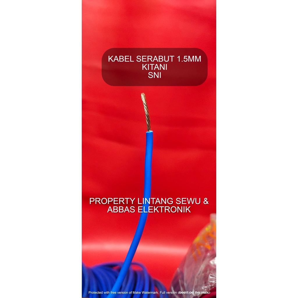 KABEL SERABUT NYAF 1.5MM KITANI KABEL RAMBUT KITANI 1.5MM