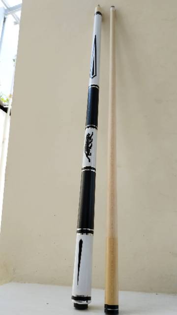 stik play billiard biliard bilyard custom elegance grip tiger white chrome line cue cues maple