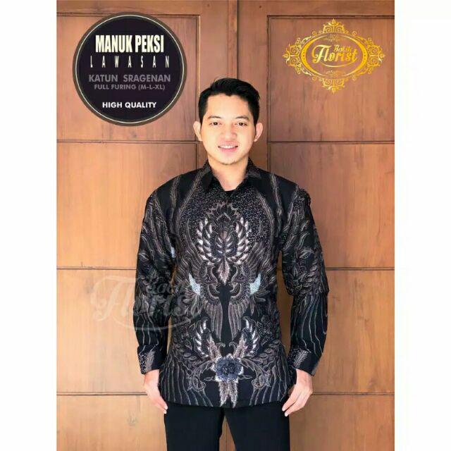 Kemeja Batik Pria Manuk Peksi Batik Solo Kemeja Pria Lengan Panjang Ori By Florist