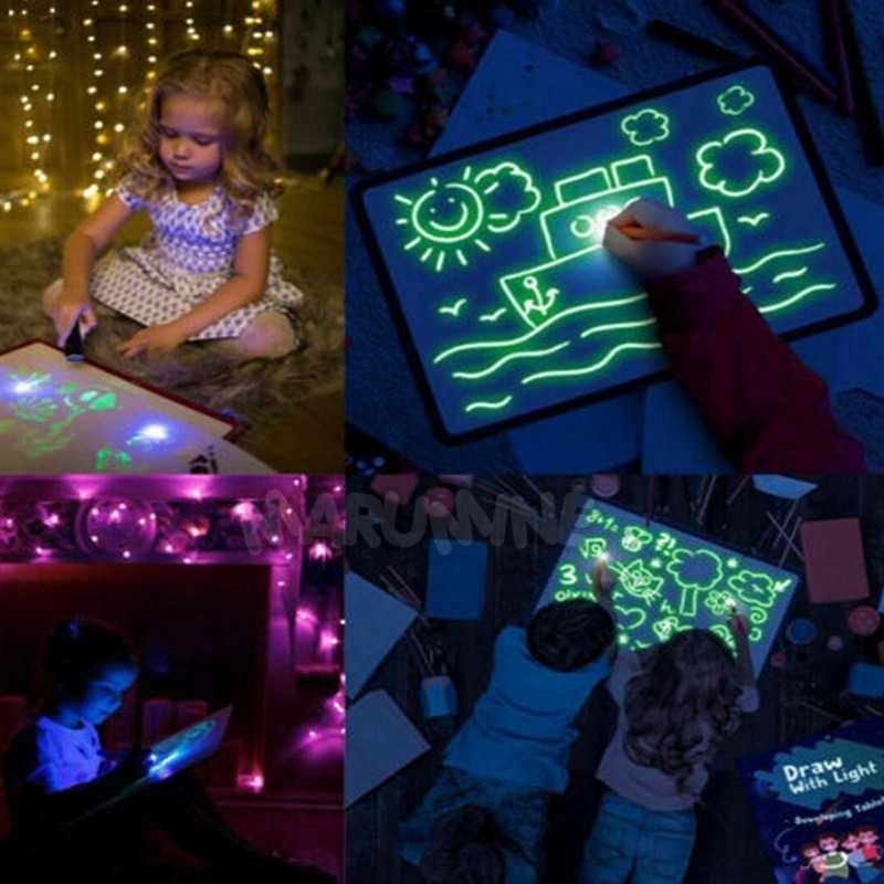 

glow in the dark papan board - papan tulis anak papan menggambar ajaib