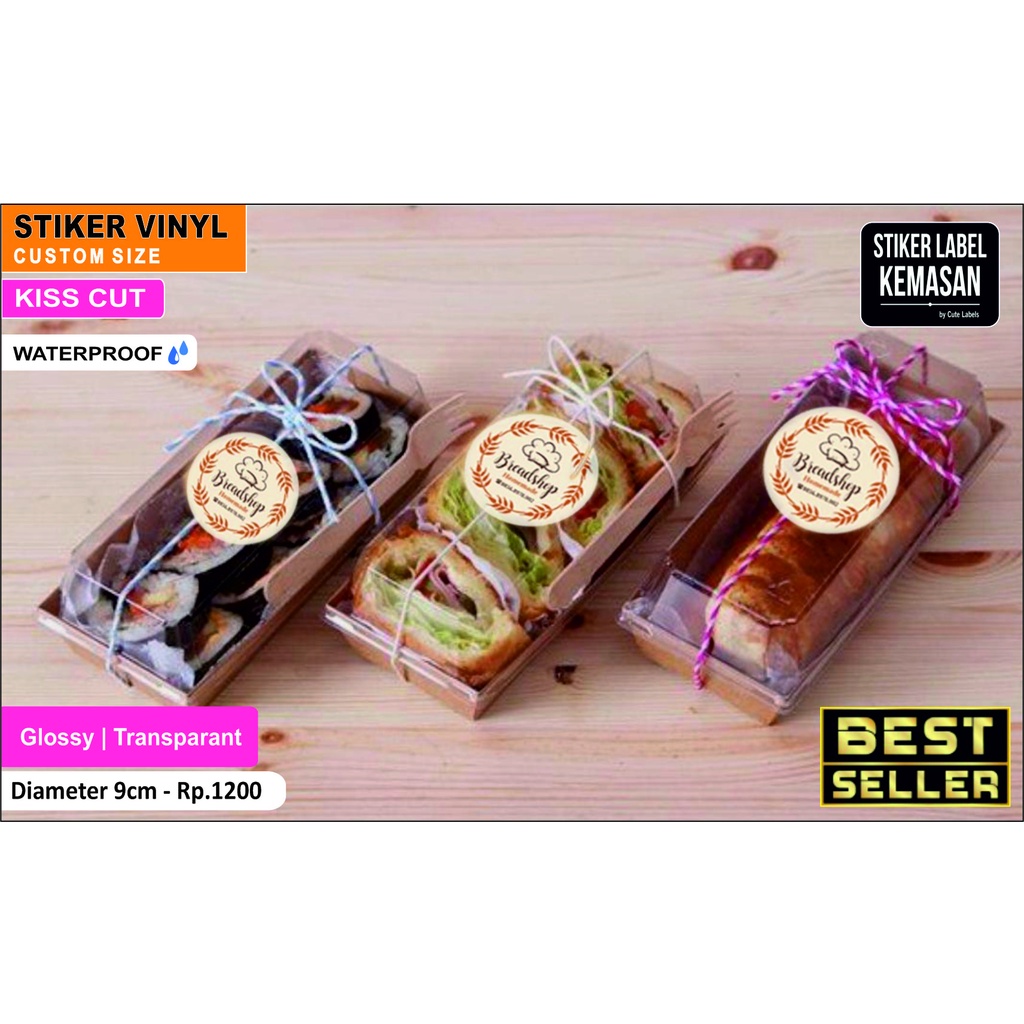 

custom stiker label Kemasan / merk Dagang/Usaha