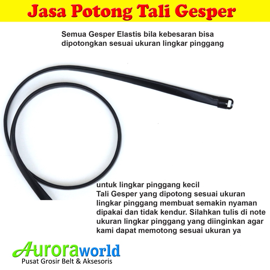 Auroraworld Gesper wanita Belt Ikat Pinggang Dres Elastis  Terbaru bisa COD