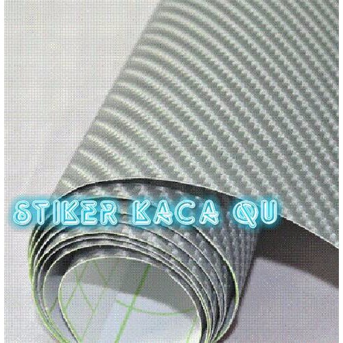 

sticker/stiker carbon warna silver