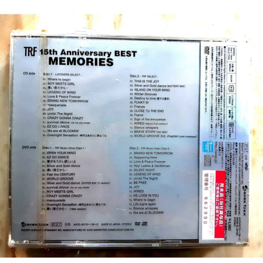 Trf Best Gravity Musik Ori New Japan Cd Dvd Shopee Indonesia