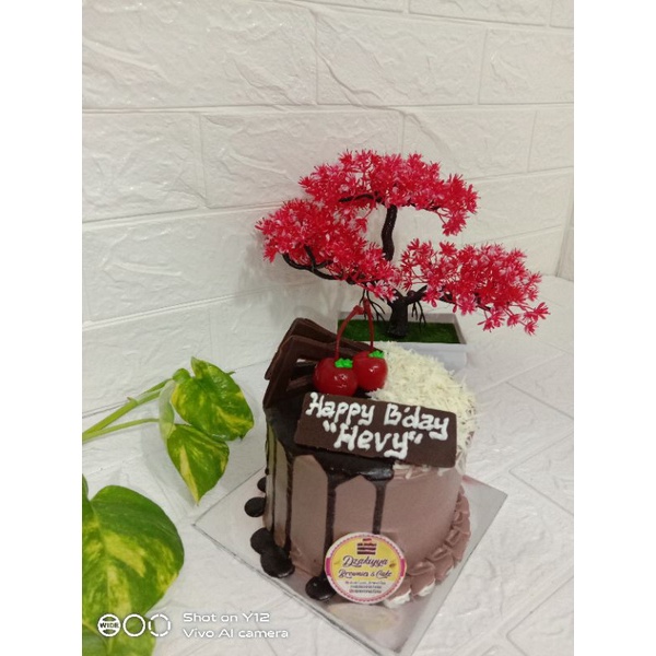 

kue ultah brownies,minicake brownies ukuran 12cm