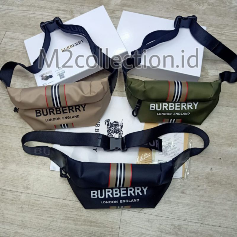 waistbag Burberry Belt Bag tas pinggang nylon premium impor