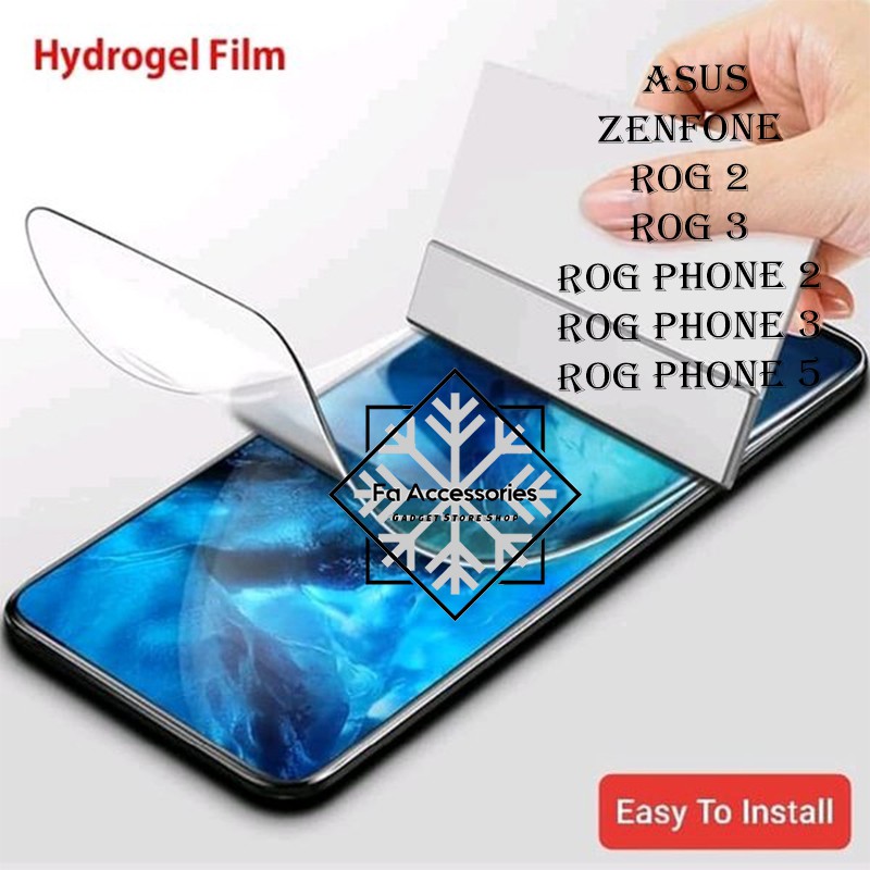 FA ANTI GORES JELLY HYDROGEL ASUS ZENFONE ROG 2 3 PHONE 2 3 5 5S 5SPRO 6 6PRO 7 7U 7ULTIMATE ULTIMATE PRO STRIX FULL SCREEN PROTECTOR