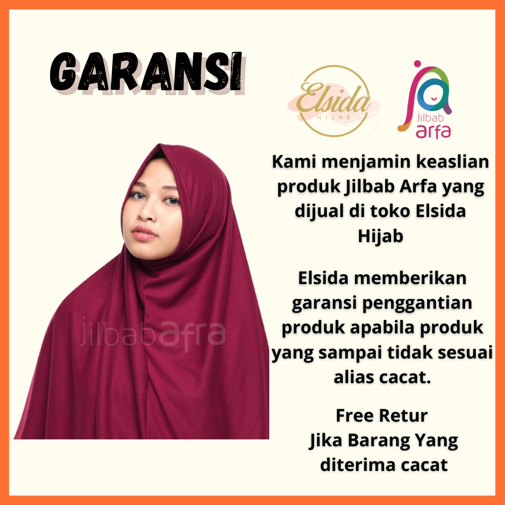 JILBAB AFRA SYIFA MERAH MARUN Bergo Tanpa Pet- bergo kaos syiria syar'i (Kerudung Instan)-6