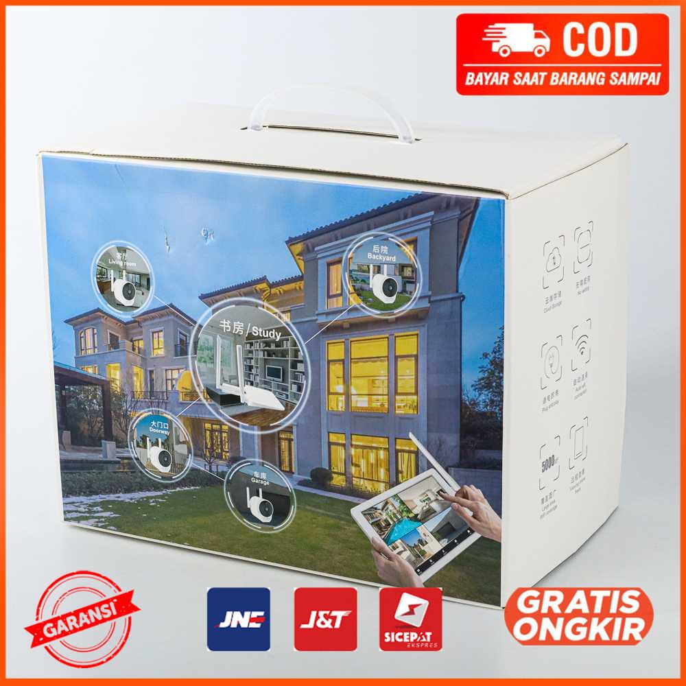 V380 Pro Kamera CCTV WiFi Outdoor Camera 2K Wifi Kit 4 Channel B10J1