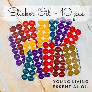 Jual Custom sticker young living 10pcs label stiker tutup botol yleo essential oil yl anti air ...