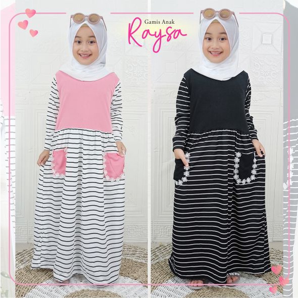 Gamis Anak Perempuan Raysa 670 GOGOFASHION Usia 114 Tahun K1J5 Untuk Mengaji Mewah PROMO Koleksi Ter
