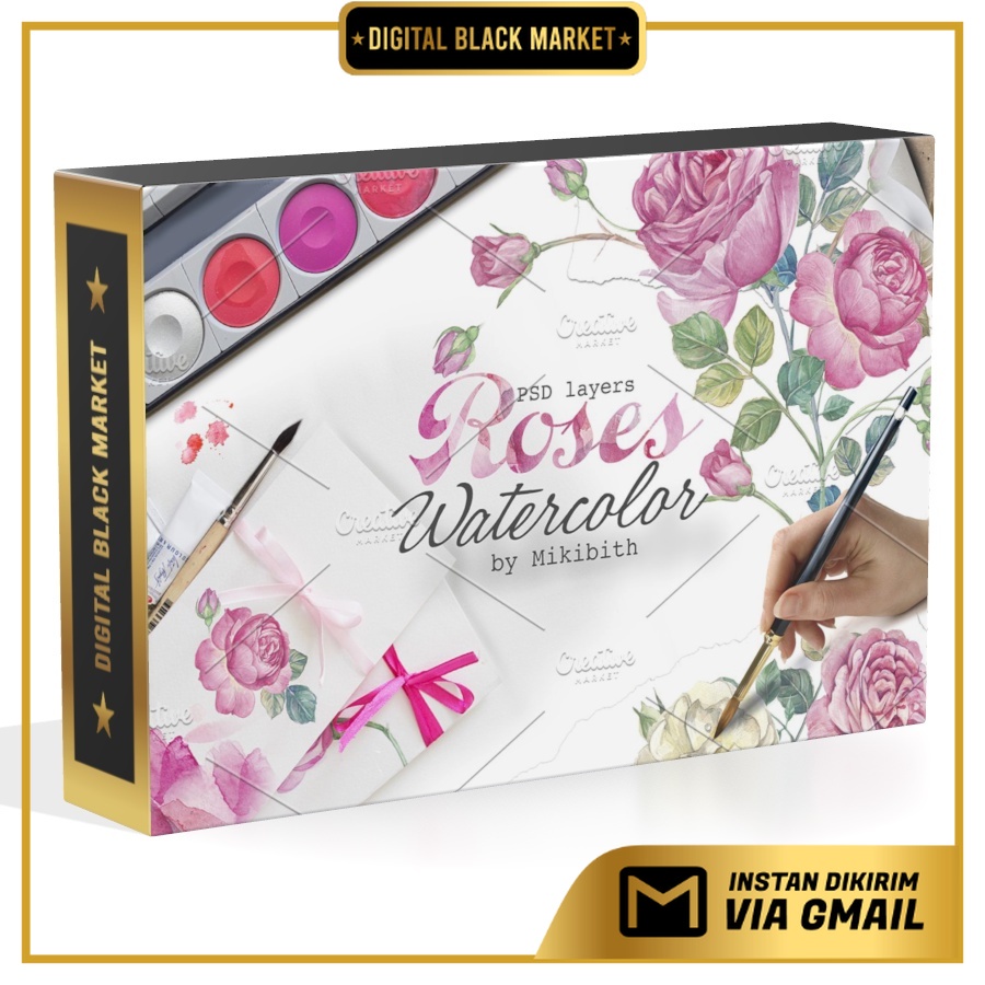 Hand Drawn Watercolor English Roses - Vector Designs