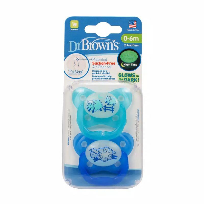 Dr. Browns Glow In The Dark Pacifier stage 1 (0-6)