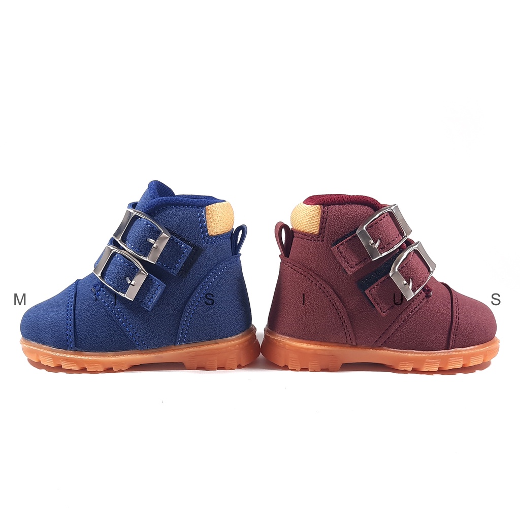 Misius - Rocky Sepatu Boots Anak Double Gesper