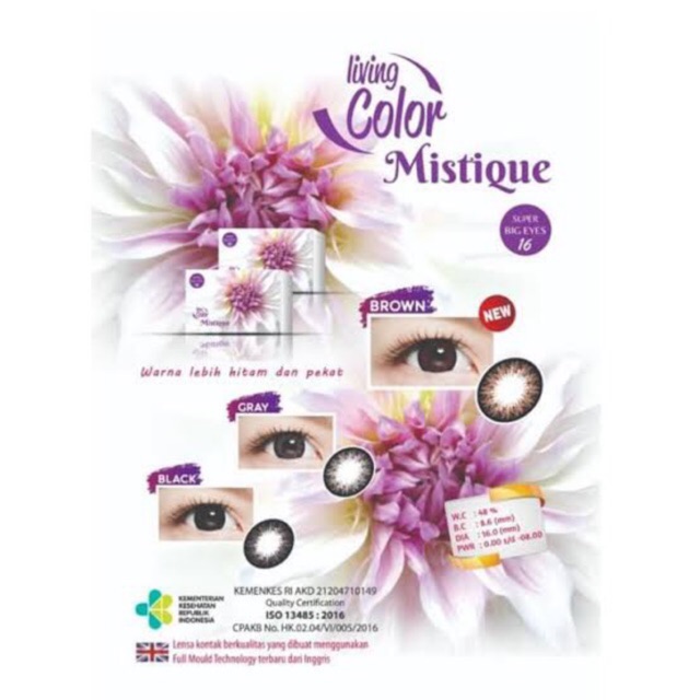 Lengkap variant // NEW COLOR MISTIQUE / softlens mistique dm 16 mm // SOFLENS HITAM