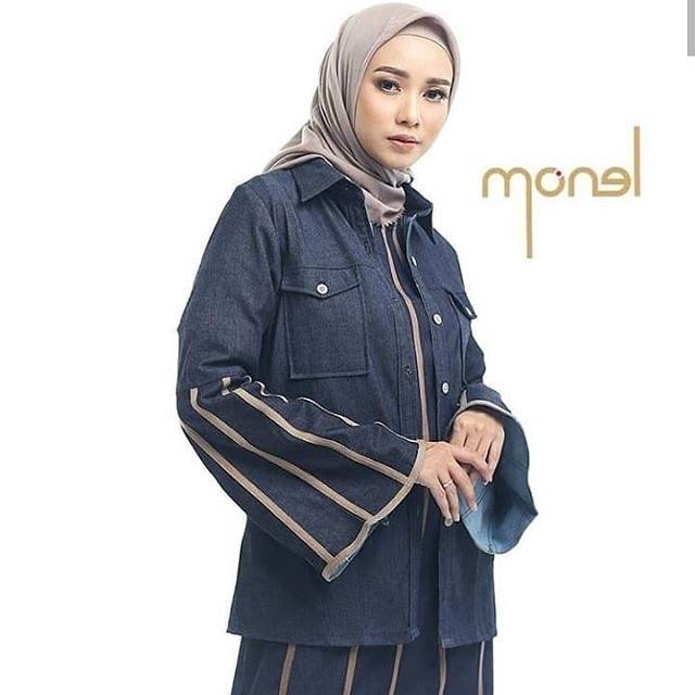 Denim Brown List Jacket