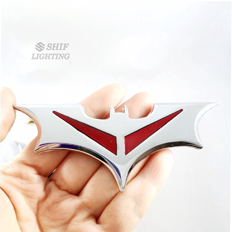 1Pc Stiker Emblem Logo Batman 3D Bahan Metal untuk Dekorasi Mobil / Motor / Truk