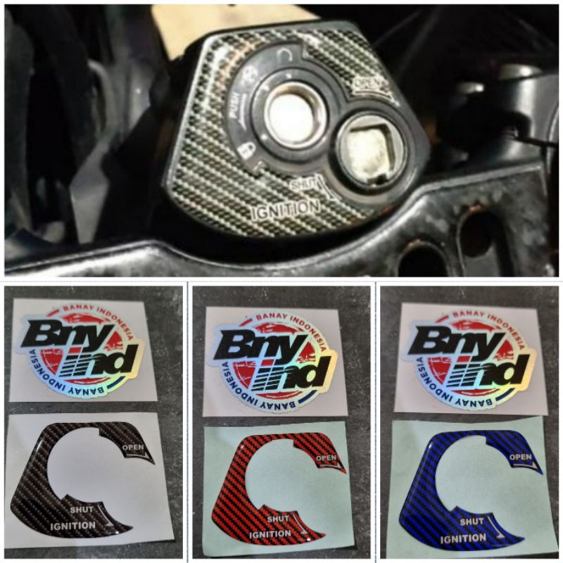 STICKER EMBLEM TUTUP KUNCI KONTAK YAMAHA R15 V3 TIMBUL