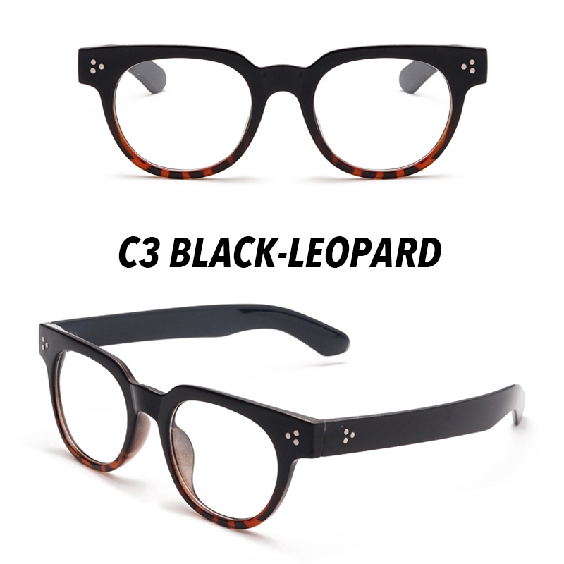 (YUZHU) Bayar di Tempat Kacamataminus 0°~-400° Eyeglasses Korean Retro Bundar Eyeglasses Wanita/Pria