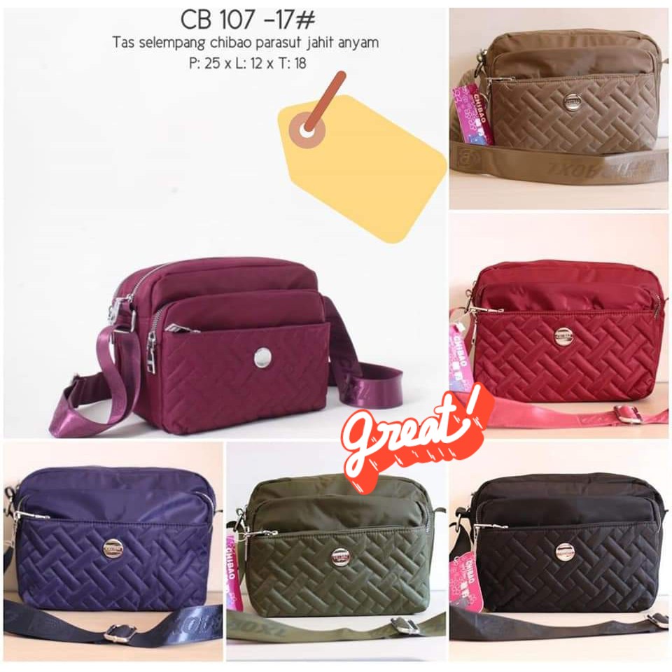 Tas Slempang Chibao 107-17 Size 25x18x10 cm TAS WANITA TAS SLEMPANG WANITA IMPORT TAS CHIBAO TERBARU