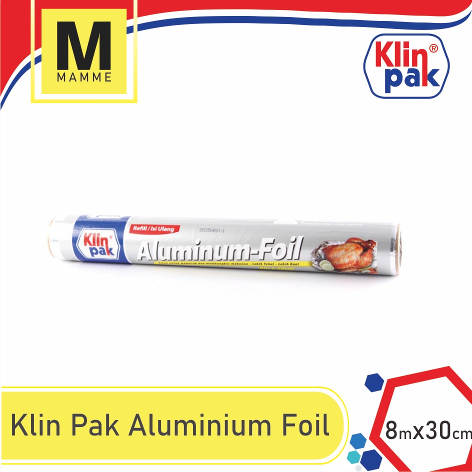 Klinpak Cling Wrap Refill 30 m x 30 cm dan Aluminium Foil Refill 8 m x 30 cm Plastik wrap