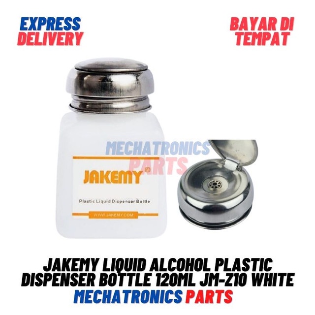 [5670] Jakemy Liquid Alcohol Plastic Dispenser Bottle 120ml JM-Z10 White