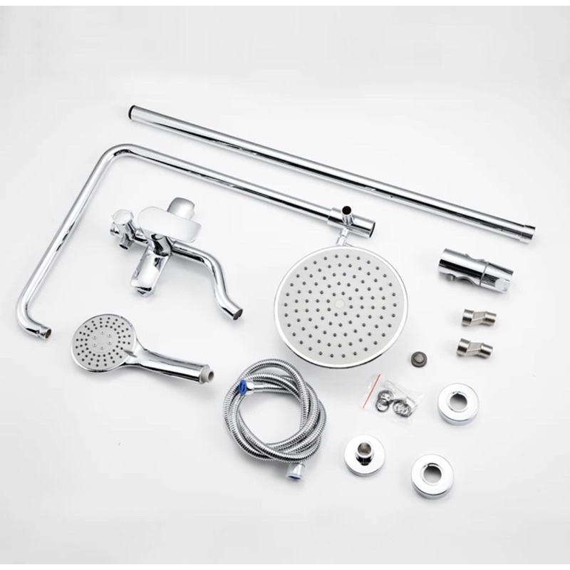 HS329 Shower Tiang Column Set Mandi Kran Panas Dingin Mixer Chrome - Kran Shower Set