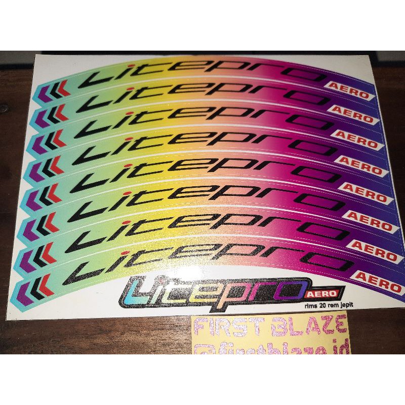 Sticker velg sepeda lite pro aero rim 20 ram jepit