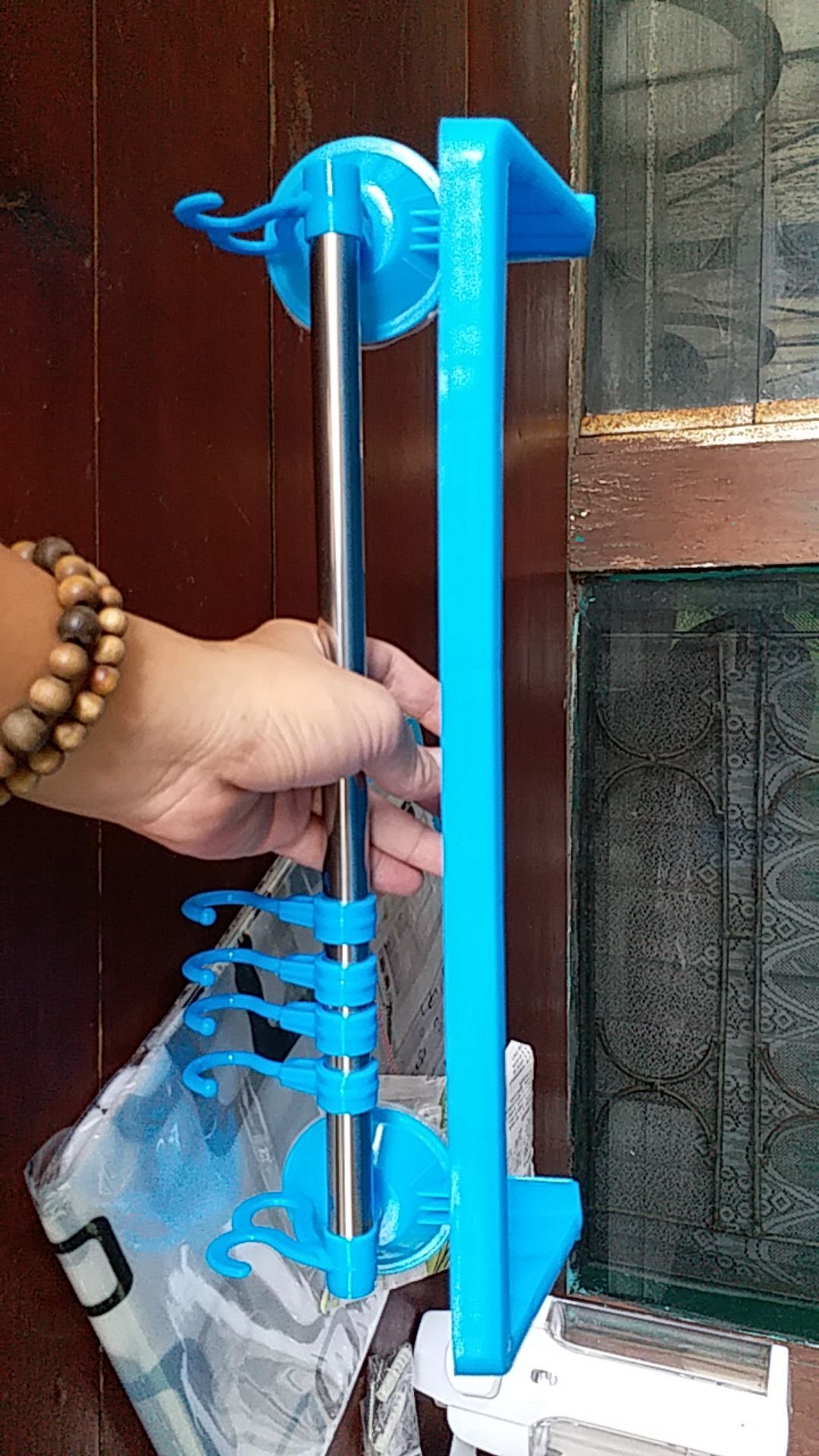 Rak Kamar Mandi Tempat Shampoo Handuk Odol Tanpa Paku/ Bor