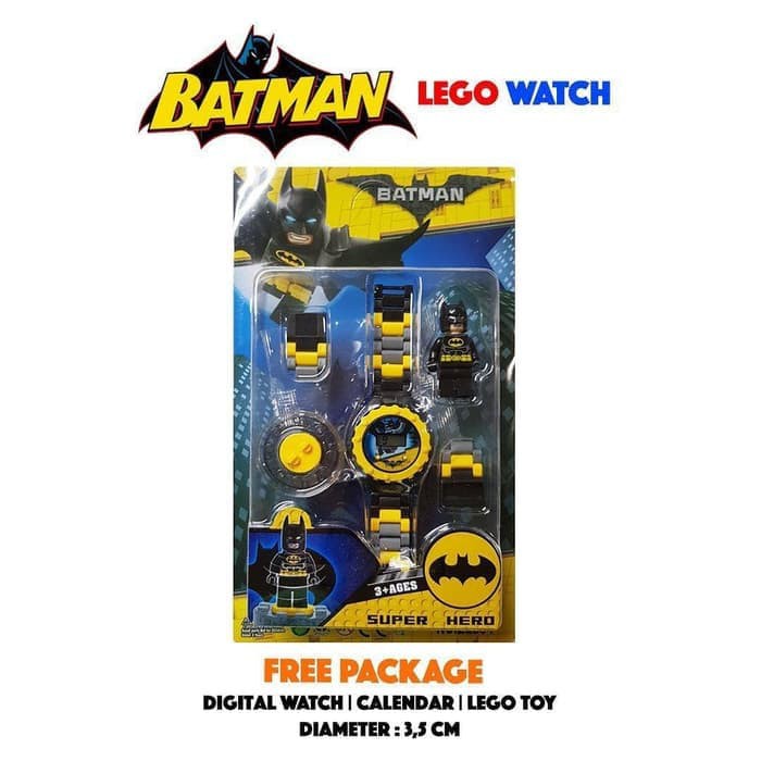 Best Seller! JAM TANGAN ANAK LEGO BATMAN BLACK DIGITAL MAINAN EDUKASI ANAK MURAH Terbatas!