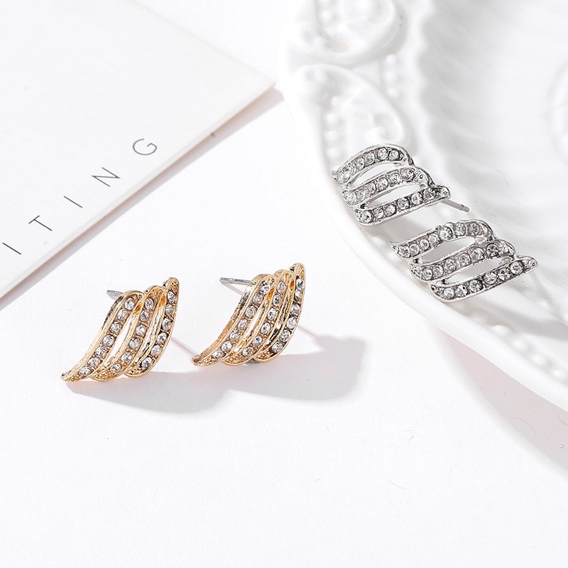 Anting temperamen stylish, Sayap malaikat halus anting, Anting bulu pejantan