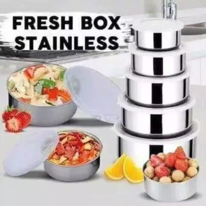 Rantang Beranak Stainless steel 5 Susun Rantang Susun Mangkok Stainless Tempat Penyimpanan makanan