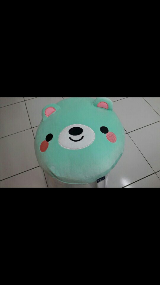 Bantal Beruang Hijau/ Bantal Desain Beruang/ Bantal Bordir Beruang