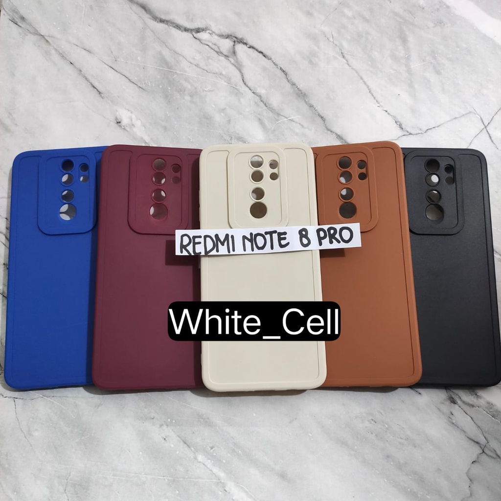 SoftCase ProCamera Silicon Matte Case Full Cover Redmi Note 10 5G Note 10 Note 10 Pro Note 7 Note 8 Note 8 Pro White_Cell