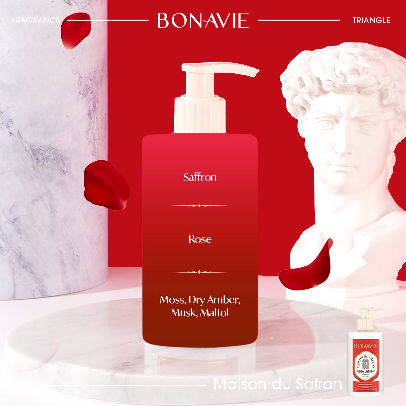 BONAVIE Body Lotion Marie Antoinette Creme Canele Maison Du Safran Fleur Du Jardin Citron Glace - Lotion Badan