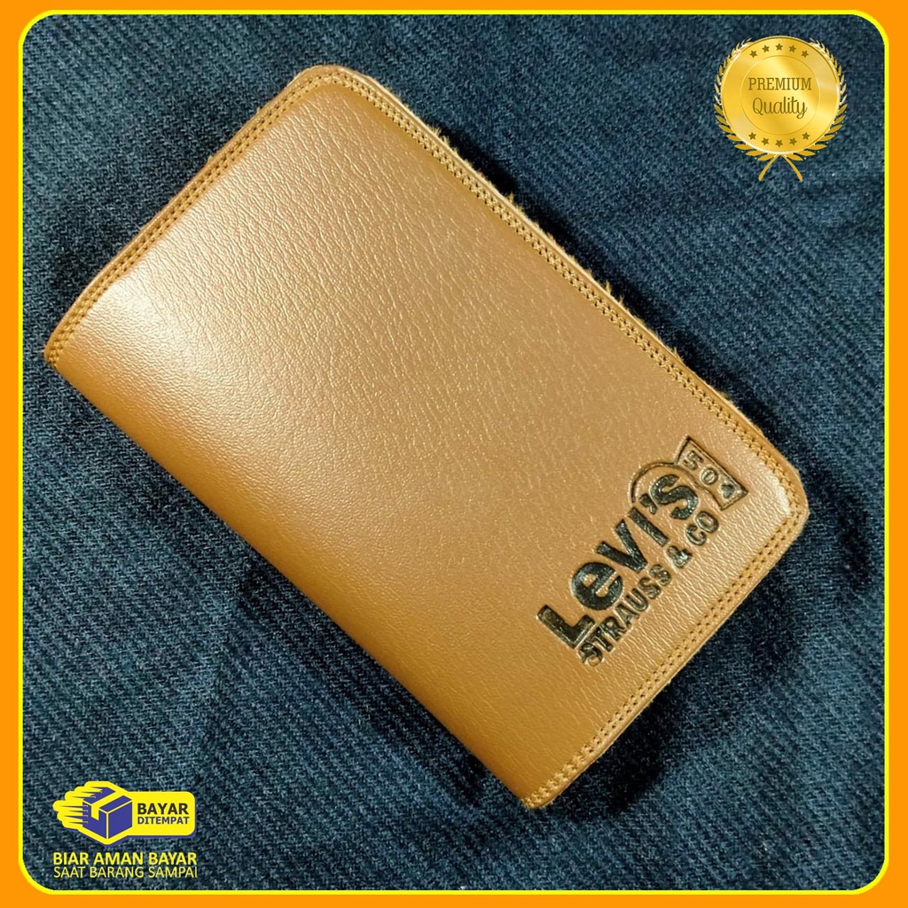 Fashion Dompet Pria 3/4 levis Bahan Kulit sintetik premium