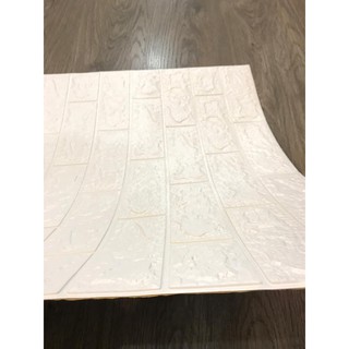  Wallpaper  Foam  3D  Bata Putih White Brick Panel TRIDEE 
